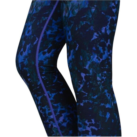 Lululemon Wunder Under Pant Roll Down Floral Sport Backdrop Iris Flower size 6 - Picture 7 of 10